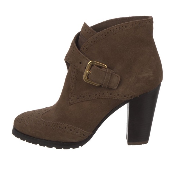 Prada suede buckle boots booties 36.5 - Picture 1 of 5